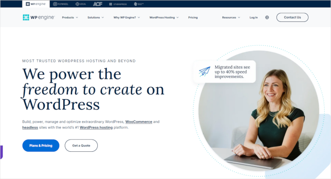 WP Engine Review from Our Experts wpengine-website