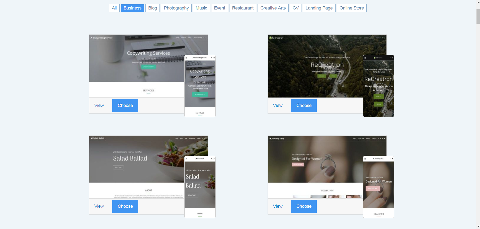 SITE123 Templates