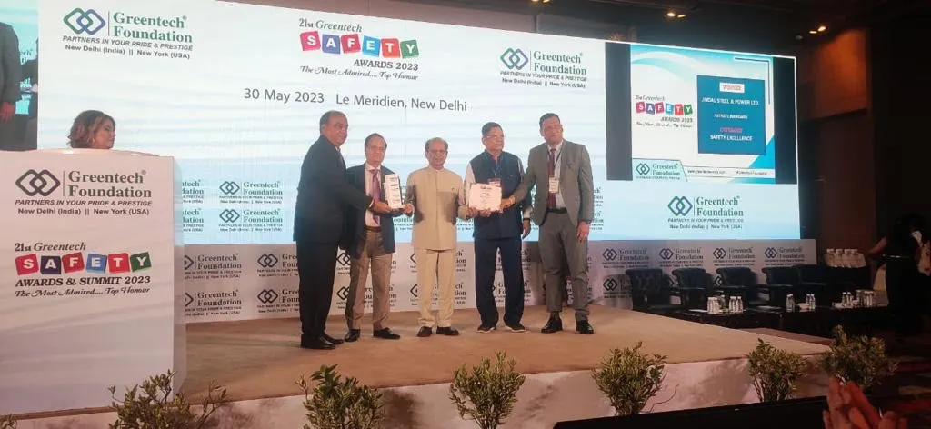 JSP Patratu honoured with prestigious Green Tech Safety Award 2023 for exemplary workplace safety jspl.webp.webp
